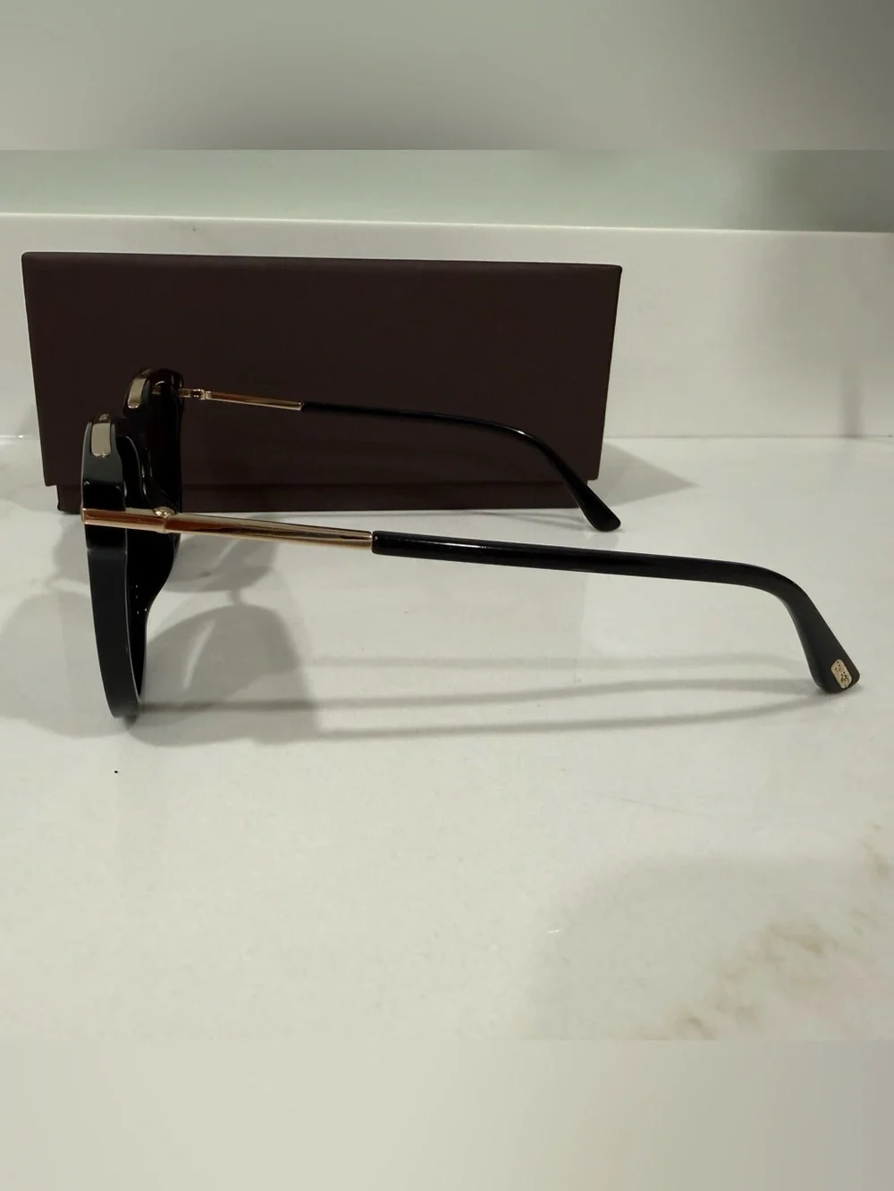 Authentic Tom Ford Black Sunglasses with Gold Accents